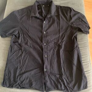 Uniqlo Men's Black Casual Button Down Shirt